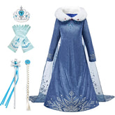 Vestido Inverno Elsa Frozen